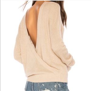 SPLENDID Faux wrap / where it two ways sweater. Grey Sz Small